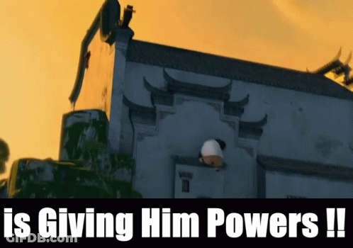 Building Is Giving Him Powers GIF