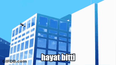 Building Saying Hayat Bitti GIF