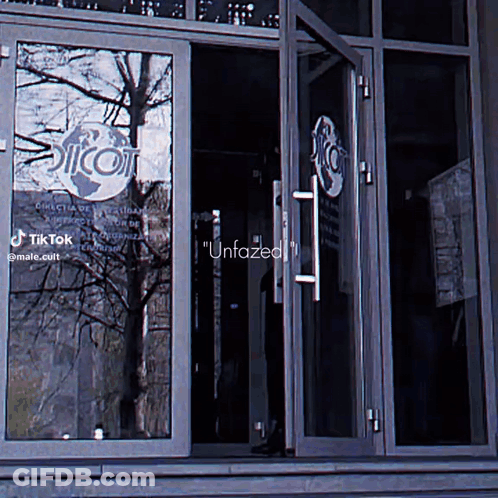 Building With Unfazed Sign GIF