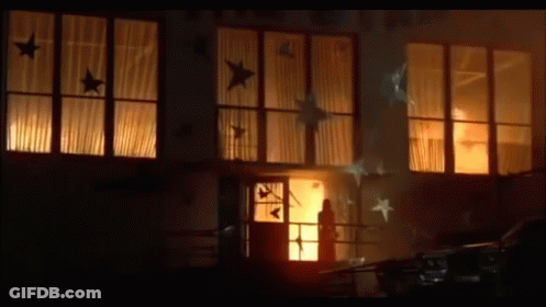 Building With Windows And Stars GIF