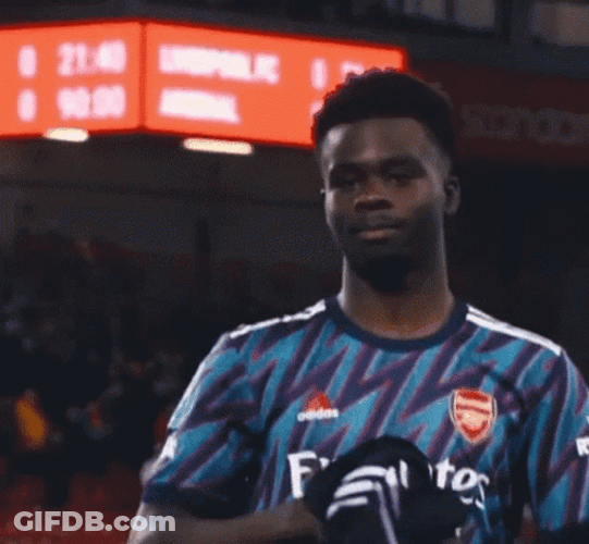 Bukayo Saka Pointing GIF