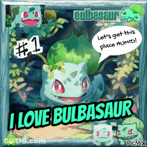 Bulbasaur Saying I Love Bulbasaur GIF