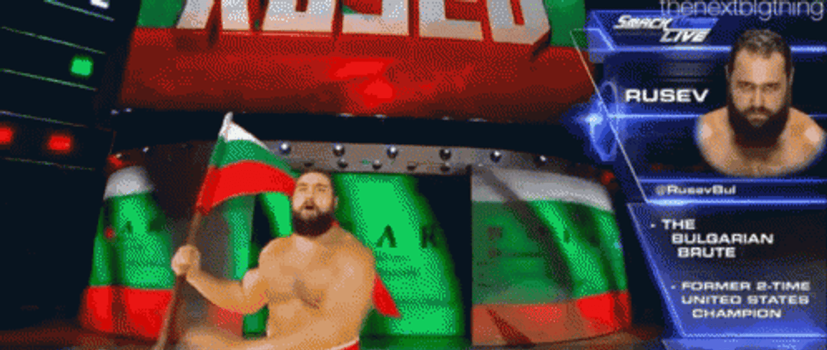 Bulgaria Flag Waving Rusev GIF