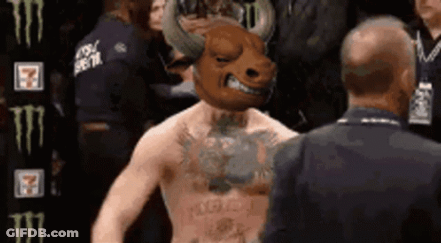 Bull Head Reface Mcgregor Walk GIF