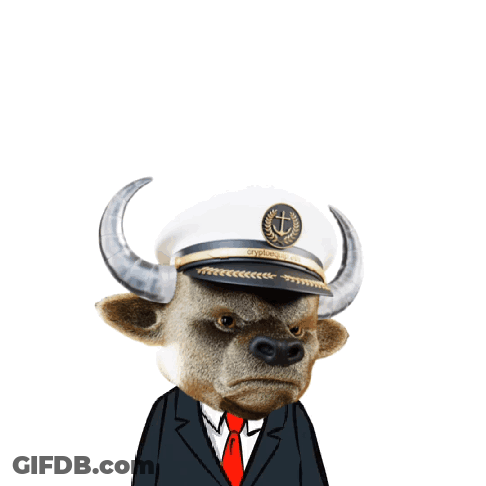 Bull In Captain Hat With Yuge GIF