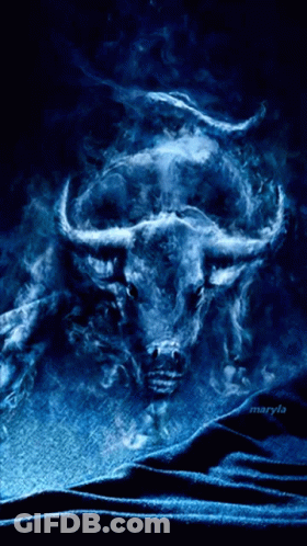 Bull Painting With Smoke GIF
