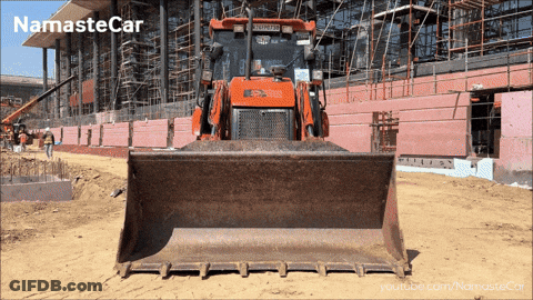 Bulldozer On Construction Site Namastecar GIF
