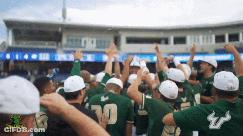 Bullpen Baseball Players Celebrating Win GIF