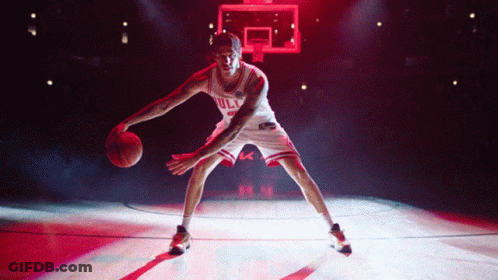 Bulls Basketball Player Dribbling GIF