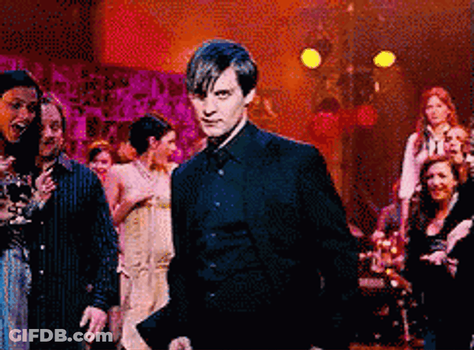 Bully Maguire Removing Suit Ready To Dance GIF