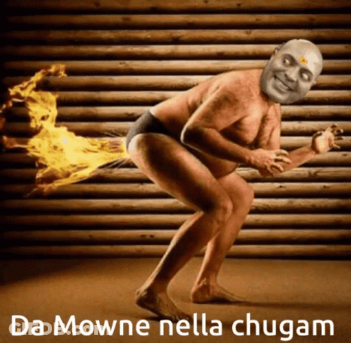 Bum Man Fire Butt GIF