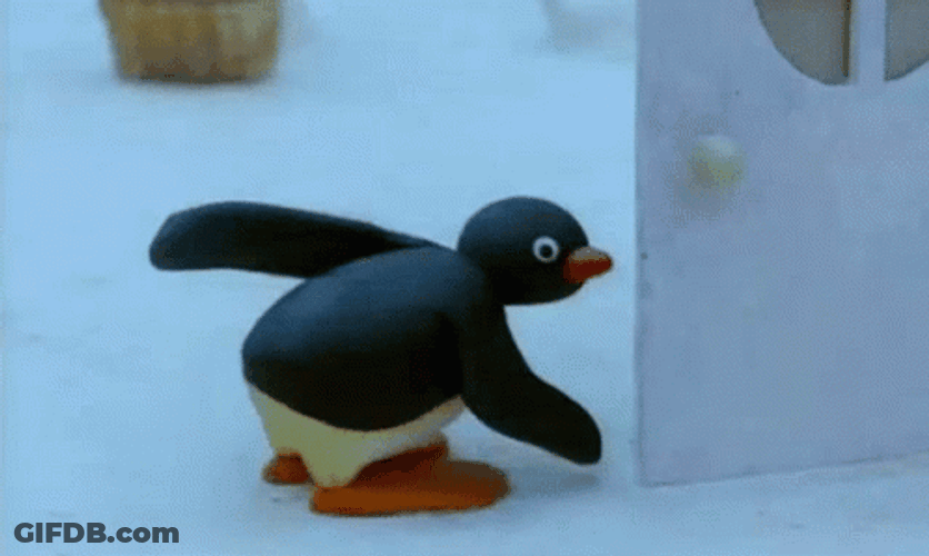 Bum Spank Penguin GIF