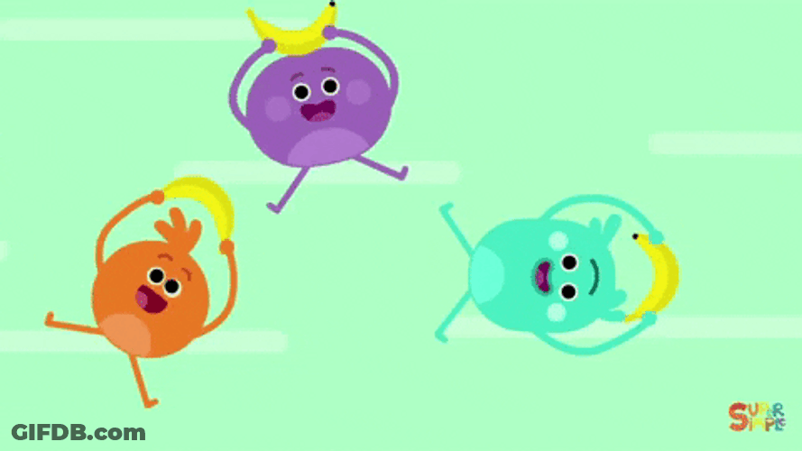 Bumble Nums Holding Spinning Banana GIF