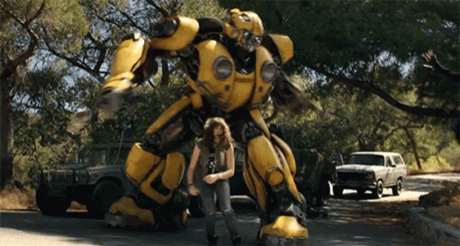 Bumblebee Protecting The Girl GIF