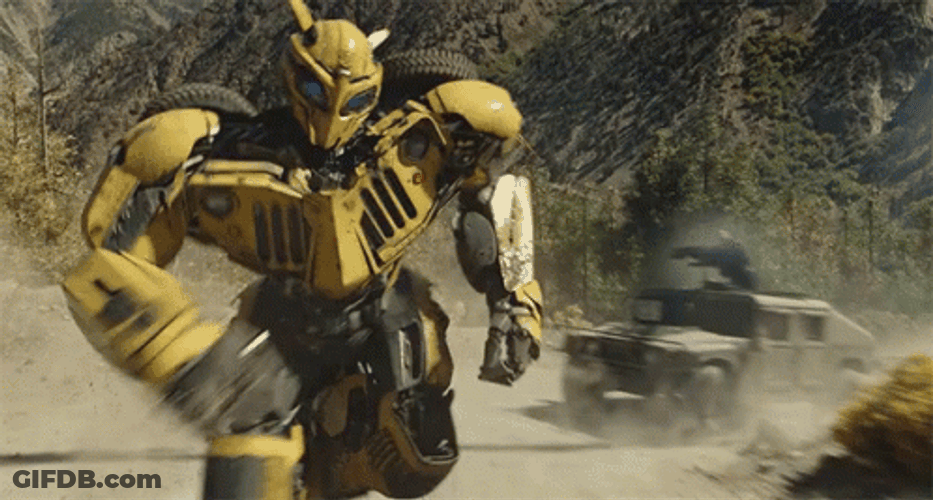 Bumblebee Running Car GIF