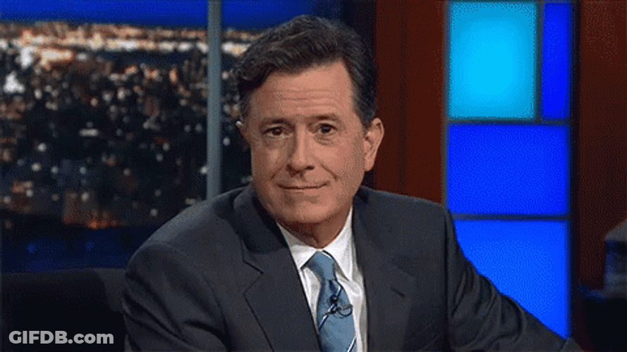 Bummed Stephen Colbert Breaking Down GIF