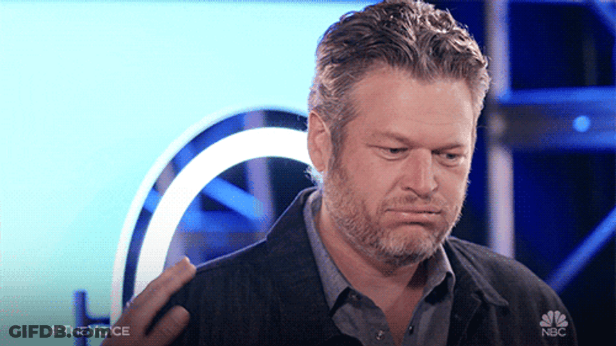 Bummed The Voice Blake Shelton GIF