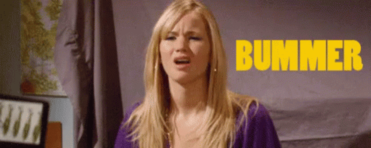 Bummer Disappointed Lady GIF