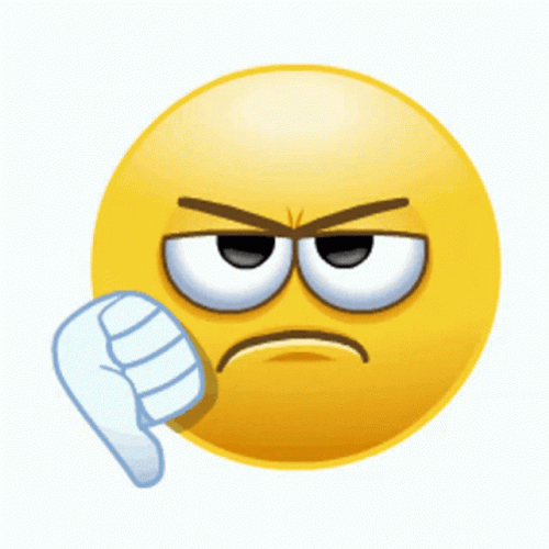 Bummer Thumbs Down Smiley GIF