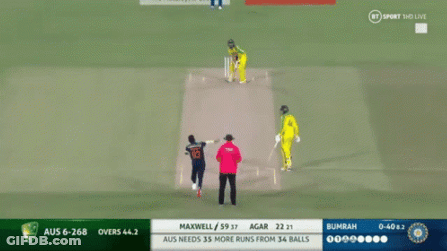 Bumrah Bowled Glenn Maxwell GIF