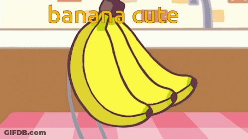 Bunch Of Bananas Banana Cute GIF