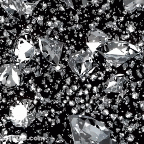 Bunch Of Diamonds On Black Surface GIF