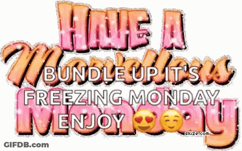 Bundle Up Its Freezing Have A Blessed Monday GIF