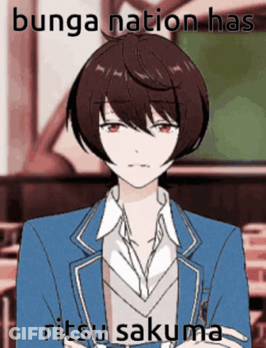 Bunga Nation Has Ritsu Sakuma Written On A Cartoon Character GIF