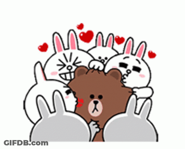 Bunnies Poke The Bear GIF