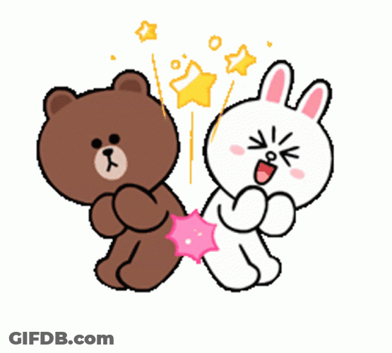 Bunny And Bear Dancing GIF