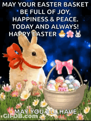 Bunny And Easter Basket Of Joy GIF