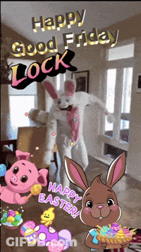 Bunny And Pig Happy Friday Easter GIF