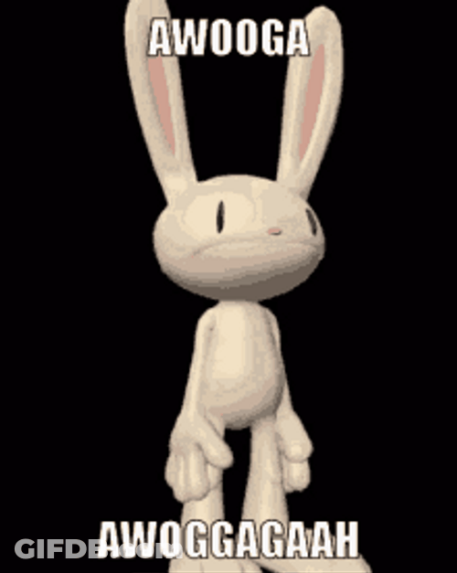 Bunny Awooga Exaggerated Jaw Dropped GIF