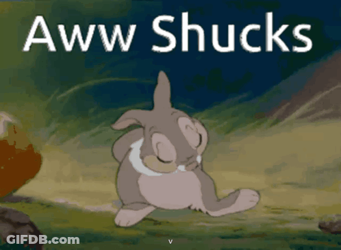 Bunny Aww Shucks GIF
