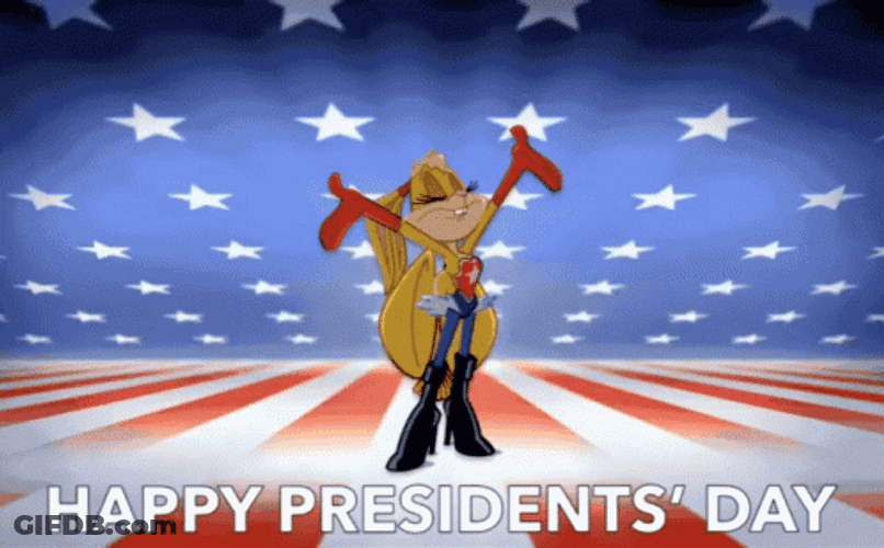 Bunny Cartoon Presidents Day GIF