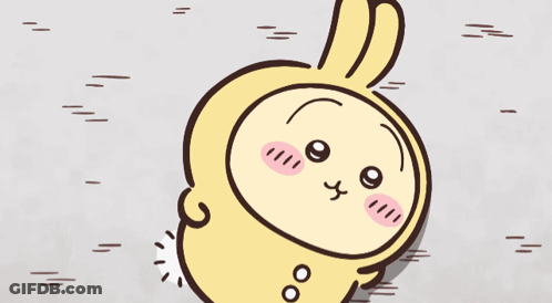 Bunny Cartoon With Crown Speech Bubble GIF
