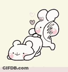 Bunny Couple Spanking Butt GIF