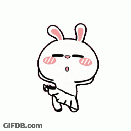 Bunny Dancing Cute Sticker Feeling It GIF
