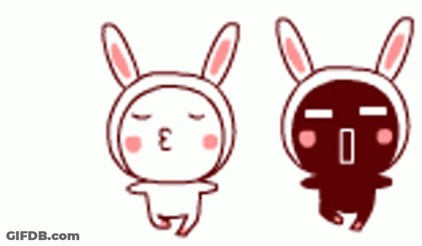 Bunny Dancing Duo Performance GIF
