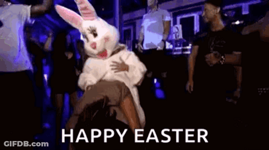 Bunny Dancing Happy Easter GIF