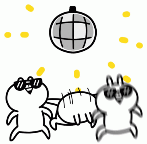 Bunny Dancing Under The Party Ball GIF