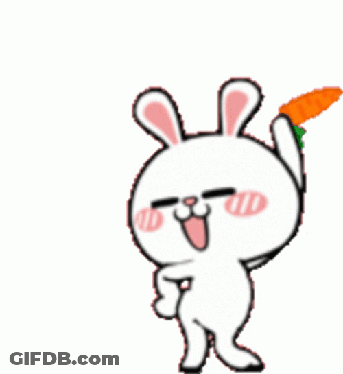 Bunny Dancing With A Carrot GIF