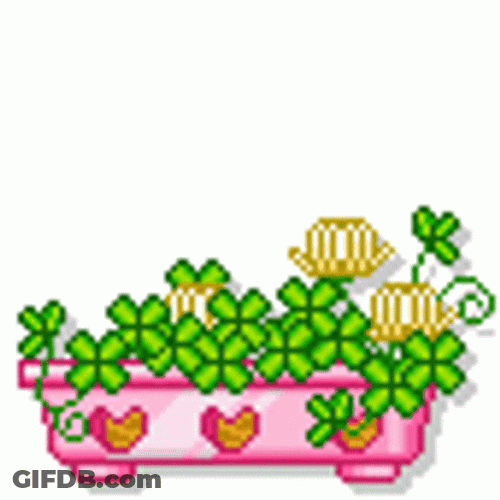 Bunny Finding 4 Leaf Clover GIF