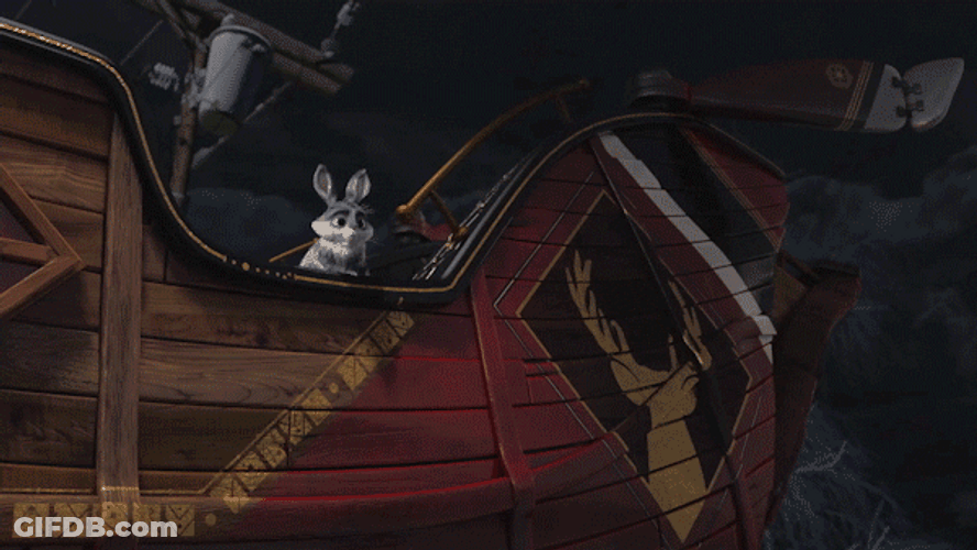 Bunny Hopping Out Of Sleigh Rise Of Guardians GIF