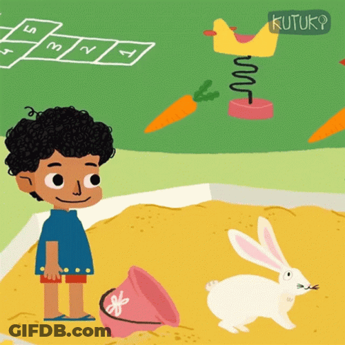 Bunny Hopping With Kutuki Kutu GIF