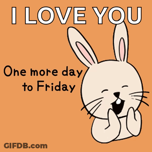 Bunny I Love You One More Day To Friday GIF