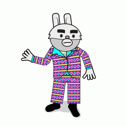 Bunny In A Robe Dancing GIF