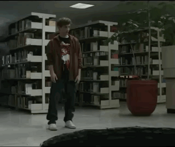 Bunny Kick The Boy Down In Rabbit Hole GIF