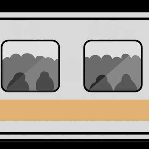 Bunny On Train Transportation GIF