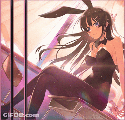 Bunny Outfit Mai Sakurajima GIF